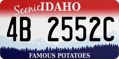 ID license plate 4B2552C