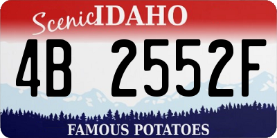ID license plate 4B2552F