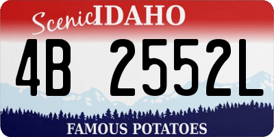 ID license plate 4B2552L