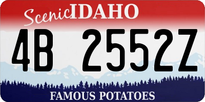 ID license plate 4B2552Z