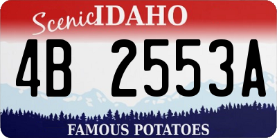 ID license plate 4B2553A