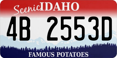 ID license plate 4B2553D