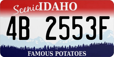 ID license plate 4B2553F