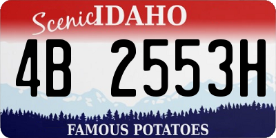 ID license plate 4B2553H
