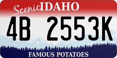 ID license plate 4B2553K