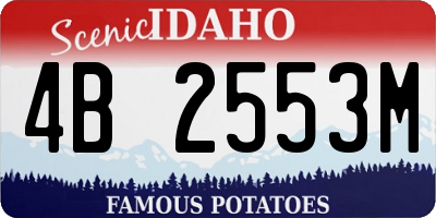 ID license plate 4B2553M