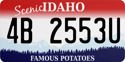 ID license plate 4B2553U