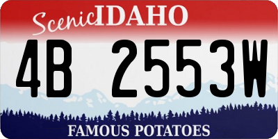 ID license plate 4B2553W