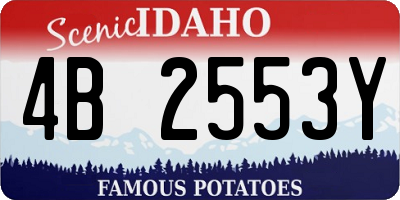 ID license plate 4B2553Y
