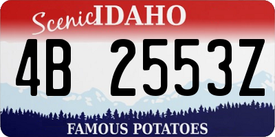 ID license plate 4B2553Z