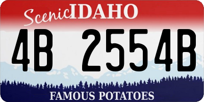 ID license plate 4B2554B