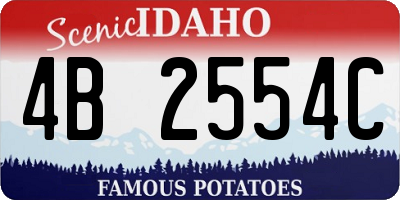 ID license plate 4B2554C