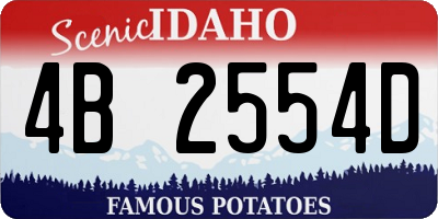 ID license plate 4B2554D