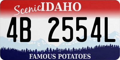 ID license plate 4B2554L