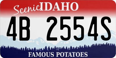 ID license plate 4B2554S