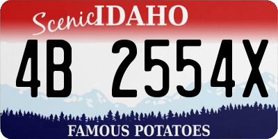 ID license plate 4B2554X