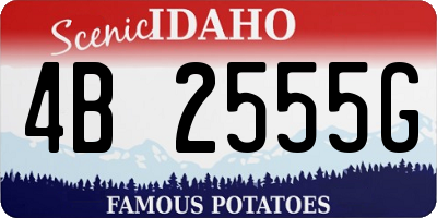 ID license plate 4B2555G