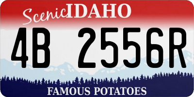 ID license plate 4B2556R