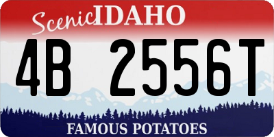 ID license plate 4B2556T
