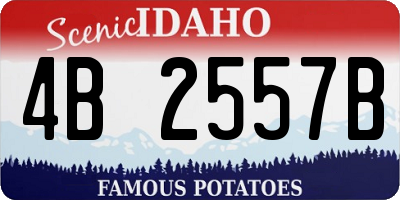 ID license plate 4B2557B