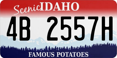 ID license plate 4B2557H