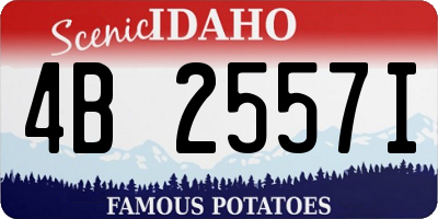 ID license plate 4B2557I