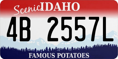 ID license plate 4B2557L