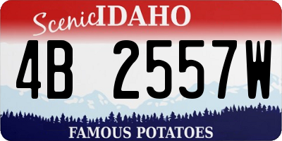 ID license plate 4B2557W