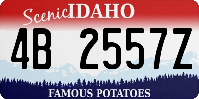 ID license plate 4B2557Z
