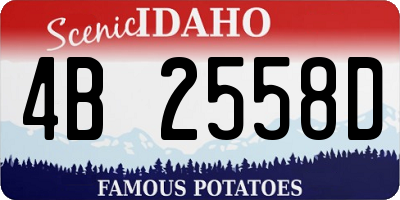 ID license plate 4B2558D