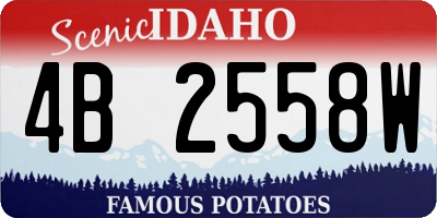 ID license plate 4B2558W