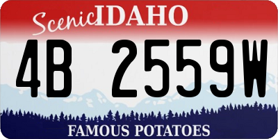 ID license plate 4B2559W