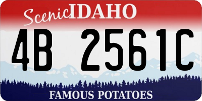 ID license plate 4B2561C