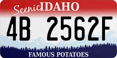 ID license plate 4B2562F