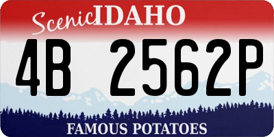 ID license plate 4B2562P