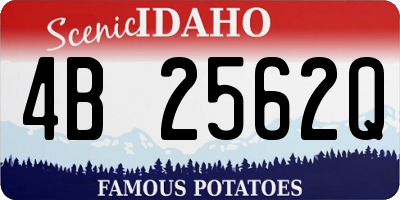 ID license plate 4B2562Q