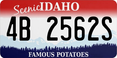 ID license plate 4B2562S