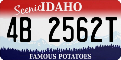 ID license plate 4B2562T