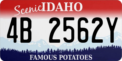 ID license plate 4B2562Y