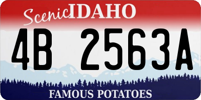 ID license plate 4B2563A