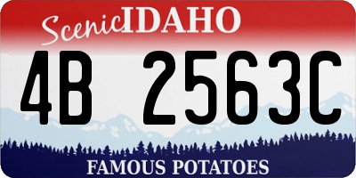 ID license plate 4B2563C