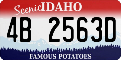 ID license plate 4B2563D