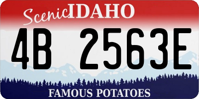 ID license plate 4B2563E