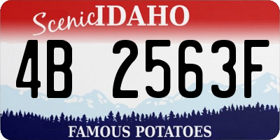 ID license plate 4B2563F