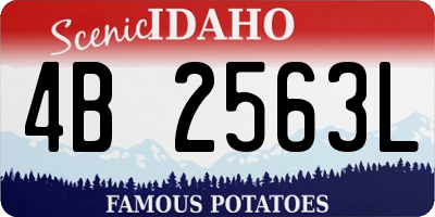 ID license plate 4B2563L