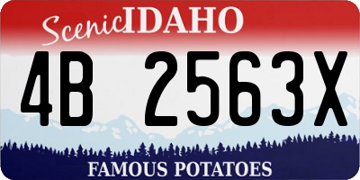 ID license plate 4B2563X