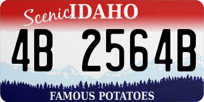 ID license plate 4B2564B