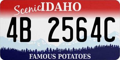ID license plate 4B2564C