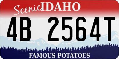 ID license plate 4B2564T