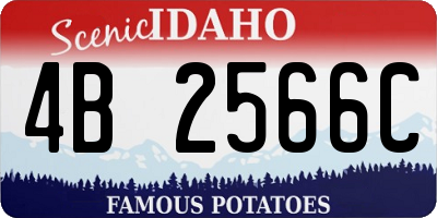 ID license plate 4B2566C